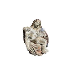 Pre-16th Century Carved Stone Pietà 
