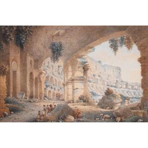 Victor-jean Nicolle, Animated View Of The Interior Of The Colosseum, Circa 1800