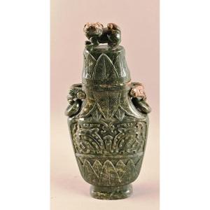 Large Group Covered In Carved Jade