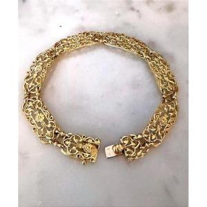 Plate Bracelet, Gold