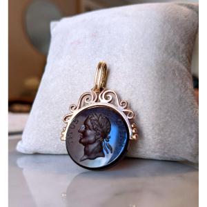 Roman Emperor Intaglio Pendant