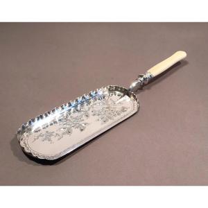 Tableware Silverware Table Shovel Silver Metal Sheffield Walker And Hall England Décor Floral XIXème 