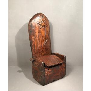 Popular Art Queyras Sculpture Collection Carved Wooden Salt Box Brutalism 19th