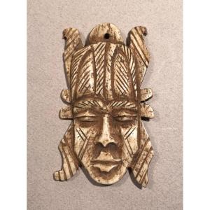 African Art Early Arts Ivory Coast Sénoufo Diminutive Passport Mask Carved Bone 1920/50