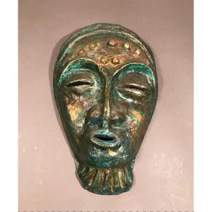 Maestro Gianpistone Modern Art Avant-garde Mask “gu Baulé” Studio Arte Team 66 Rome 1978