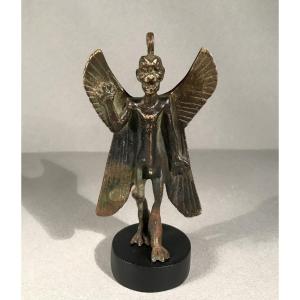 Archaeology Mesopotamia "pazuzu" Neo-assyrian Deity Bronze Patinated 19th-20th Century Babylon