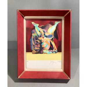 Modern Art Jacques Villon “the Acrobat” Lithograph Ea 1960 Sent To A Friend Signed