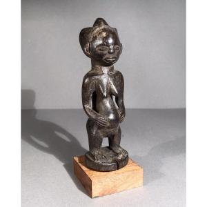 African Art Luba Ethnicity Drc/zaire Female Statuette Fertility Central Africa 20th Century