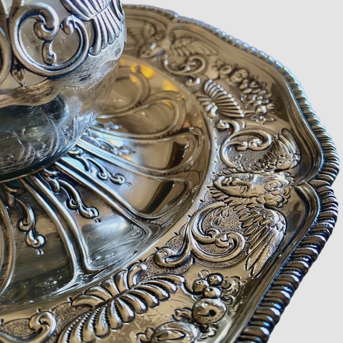 Calamaio in argento sterling, Charles Wright-Londra 1770 (Giorgio III)-photo-1
