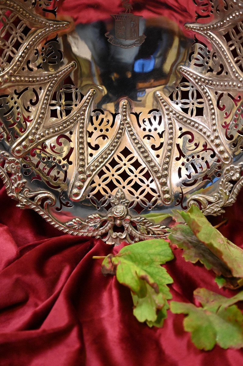 Cestino in metallo argentato. Inghilterra, fine sec. XIX-photo-1