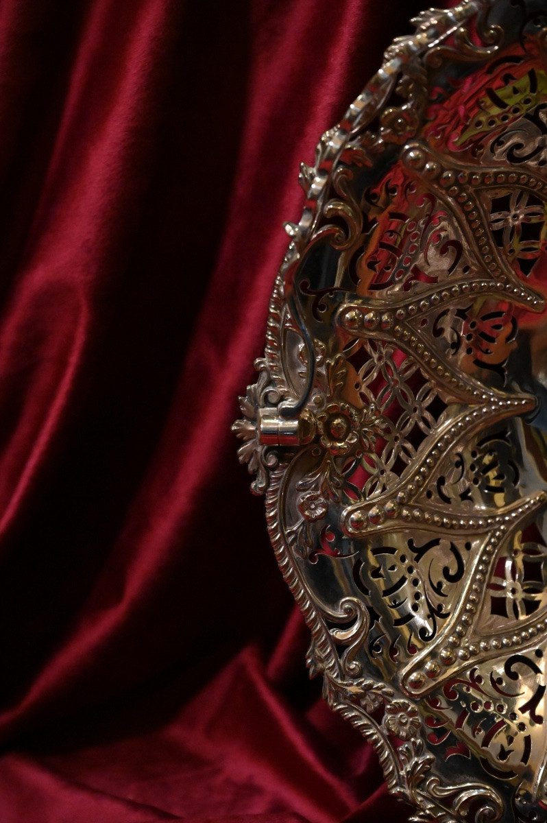 Cestino in metallo argentato. Inghilterra, fine sec. XIX-photo-2