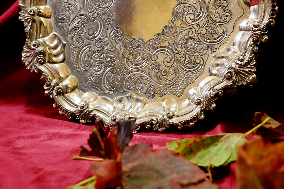 Salver in metallo argentato. Corbell & Co. -Sec.XX-photo-3