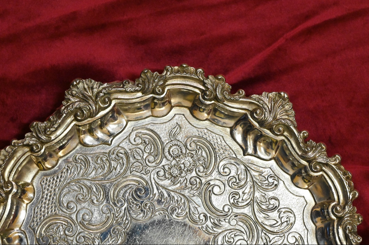 Salver in metallo argentato. Corbell & Co. -Sec.XX-photo-4