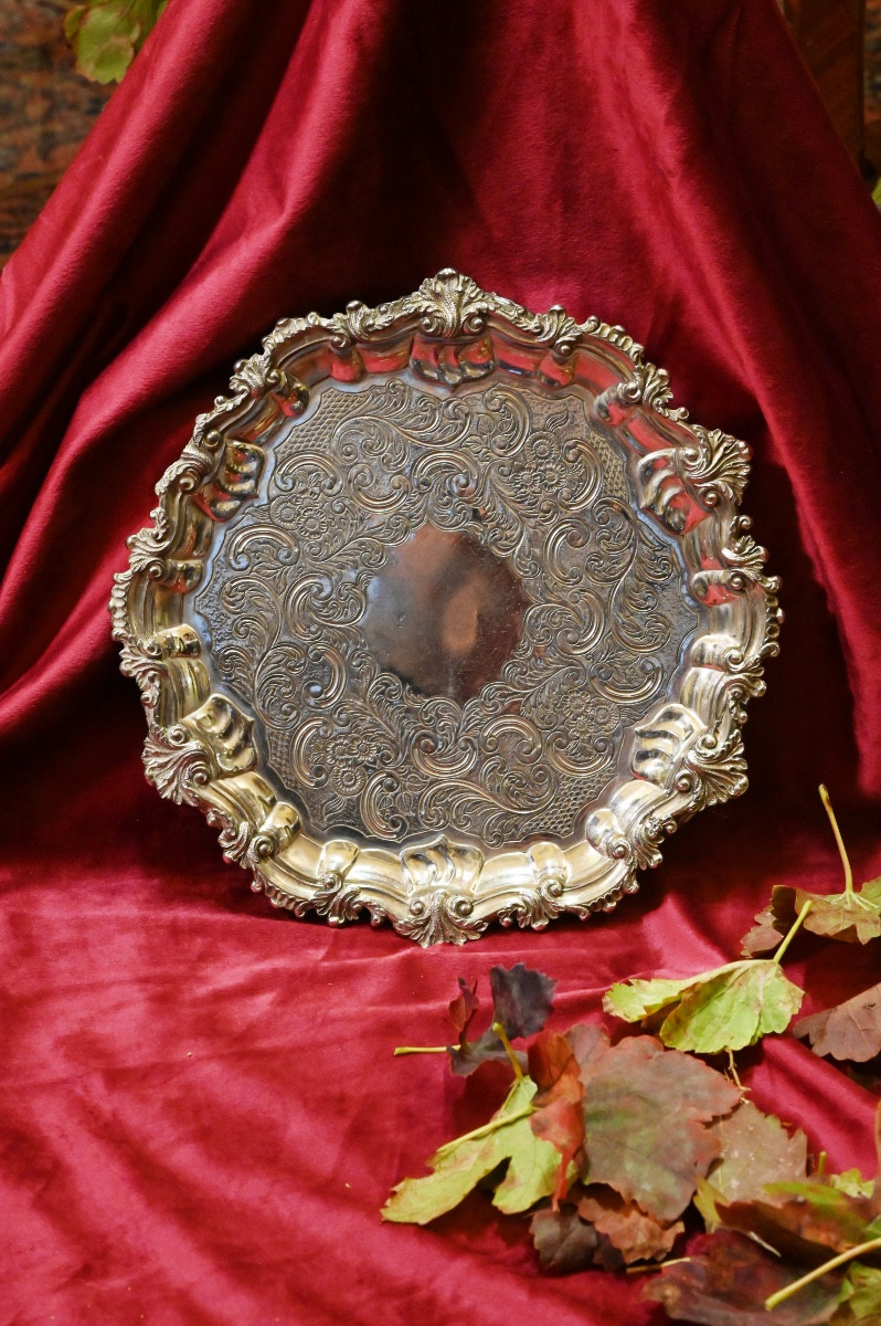 Salver in metallo argentato. Corbell & Co. -Sec.XX-photo-1