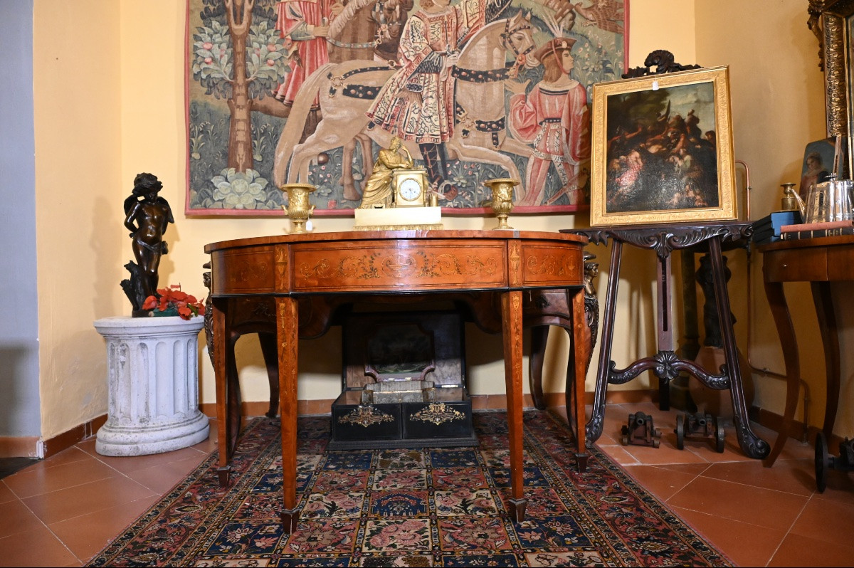 Consolle demi-lune Sheraton. Inghilterra, fine sec.XIX-photo-3