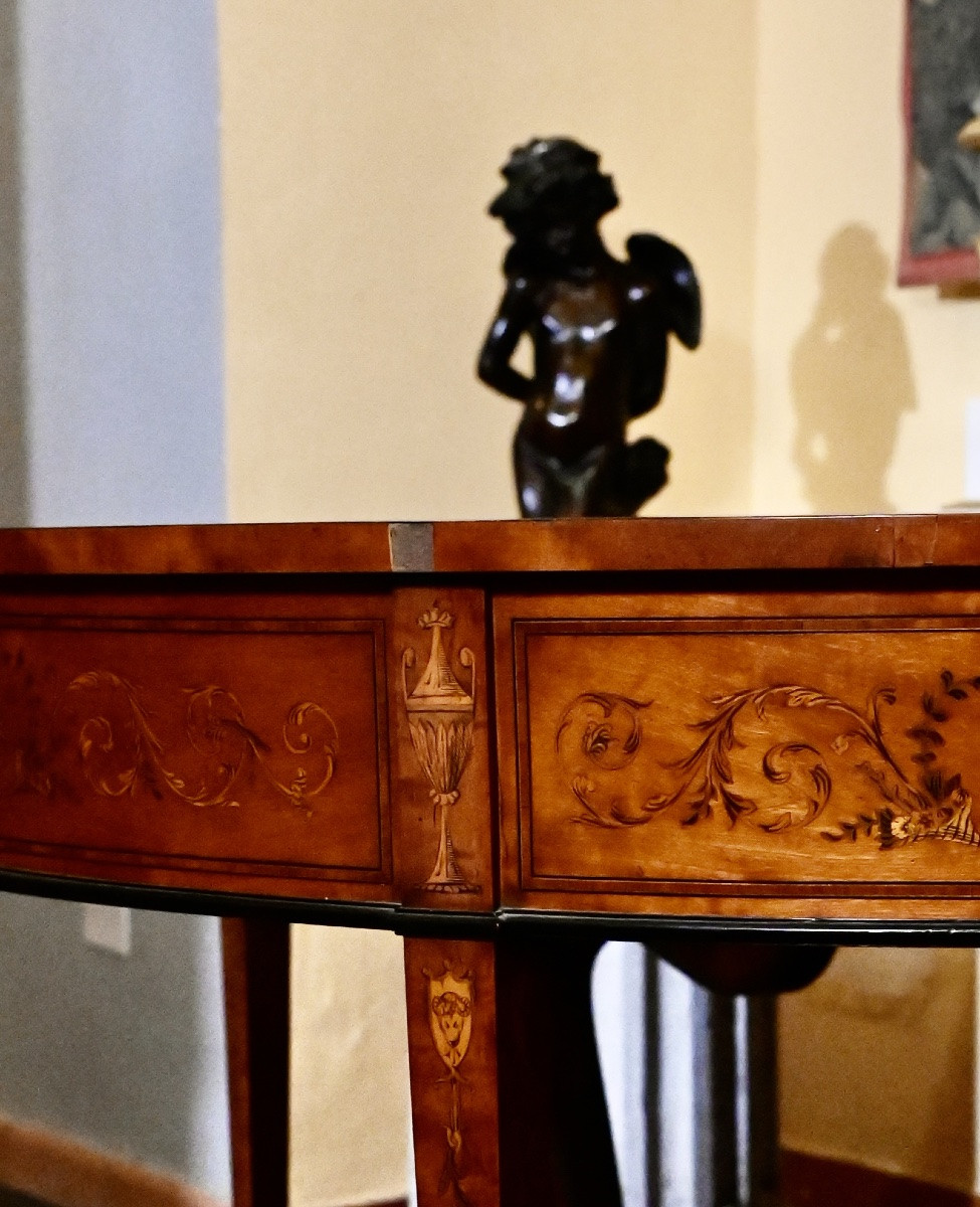 Consolle demi-lune Sheraton. Inghilterra, fine sec.XIX-photo-6