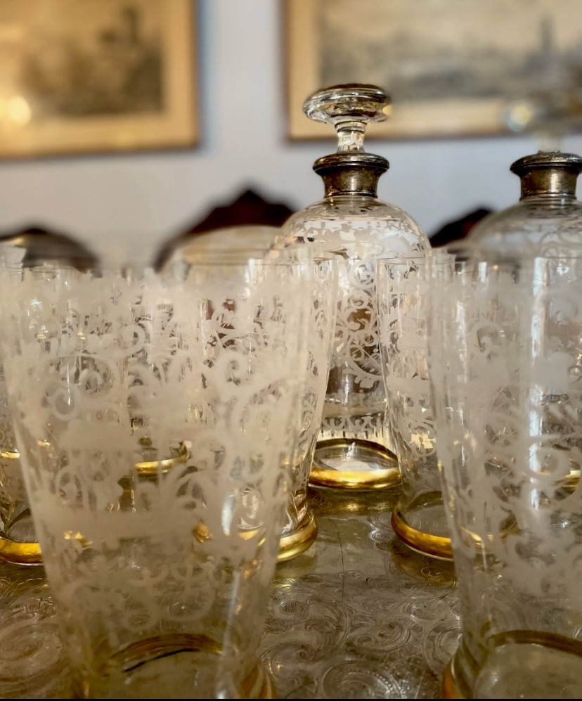 Servizio in cristallo inciso “alla chinoiserie” – Fine XIX secolo-photo-3