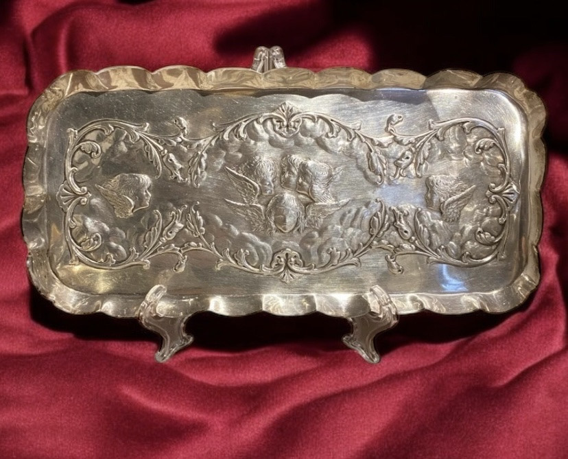 Vassoio Rettangolare in Argento Sterling – William Comyns per Hardy Bros (1896)-photo-2