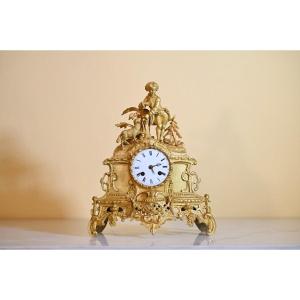 Orologio da tavolo in bronzo dorato – Francia – Sec XIX