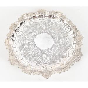 Salver in metallo argentato. Corbell & Co. -Sec.XX