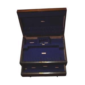 Scatola portaposate in noce con cassetto estraibile Inghilterra, Secolo XX