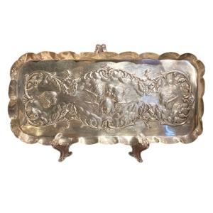 Vassoio Rettangolare in Argento Sterling – William Comyns per Hardy Bros (1896)