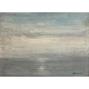 Pierre Molinier Huile Sur Panneau Vue Océane Sud-ouest Landes Bassin d'Arcachon  vers 1930