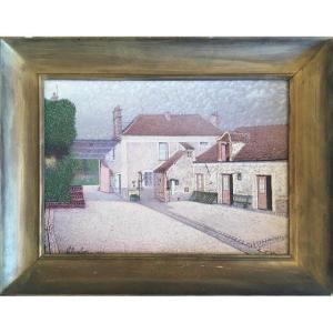 Paul Charlier Naive Painting 1929 Oil On Canvas