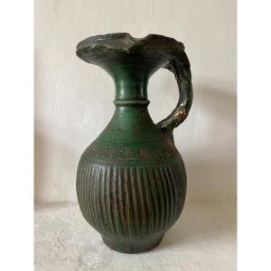 Ziyata Morocco Oil Jar 18th / 19th Century Glazed Terracotta 