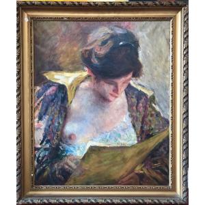 Clovis Cazes. Oil/canvas. "woman Reading", Circa 1900. Musée Jacobins, Augustins. Auch.