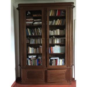 Important Parquet Library, Port Work, Bordeaux Mahogany, 18th Century.