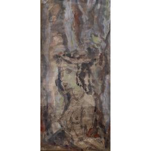 René Buthaud Sketch Gouache And Ink On Paper Circa 1960/1970