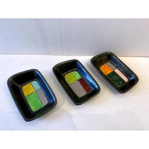 Set Of Three Bowls, 1950s, Italy, Ceramic Design