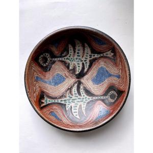 Jean Jaffeux Bowl With Birds Ceramic 20th Century Circa 1950/60 (j. Lurçat)