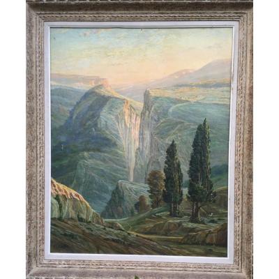 Important Oil On Canvas, Mountain View