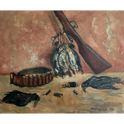 Lucien Mainssieux. Still Life With Rifle. Orientalist Painter, Work Located In Tipasa, Algeria