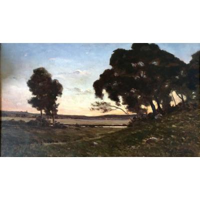 A. Couturaud Oil Canvas (imberti Bordeaux) Painter Charentes / Barbizon Auguin Gaston Balande