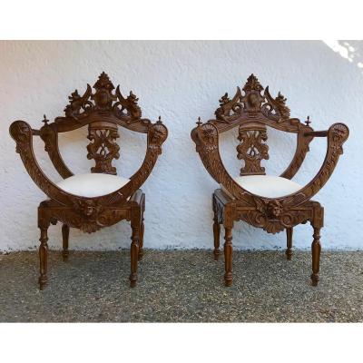 19th Century Baroque Venetian Apparatus Seats