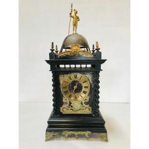 Nineteenth Century Clock / Pendulum Probably English Work In Blackened Wood
