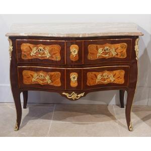 18th Century Marquetry Chest Of Drawers