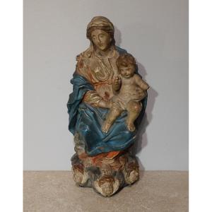 Terracotta Sculpture Of The Virgin And Child, 18th Century