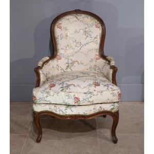Large Louis XV Bergère Chair, 18th Century