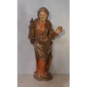 Saint Barbara Sculpture Italian School 18th Century