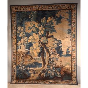 Large Aubusson Verdure Tapestry, 18th Century