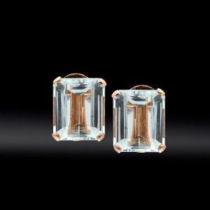 Certified Aquamarine Earrings