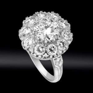 Brilliant Pompadour Ring 2.65 Carats