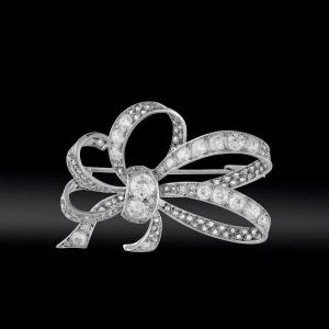 Brooch "node" Diamonds Around 1950