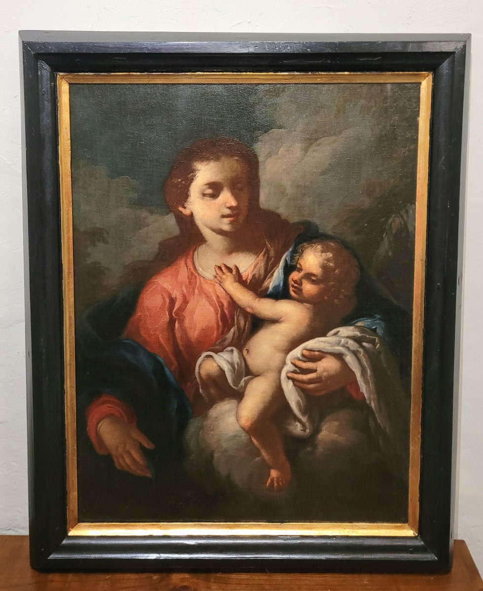 “Madonna con bambino”  Scuola veneziana del XVIII secolo-photo-2