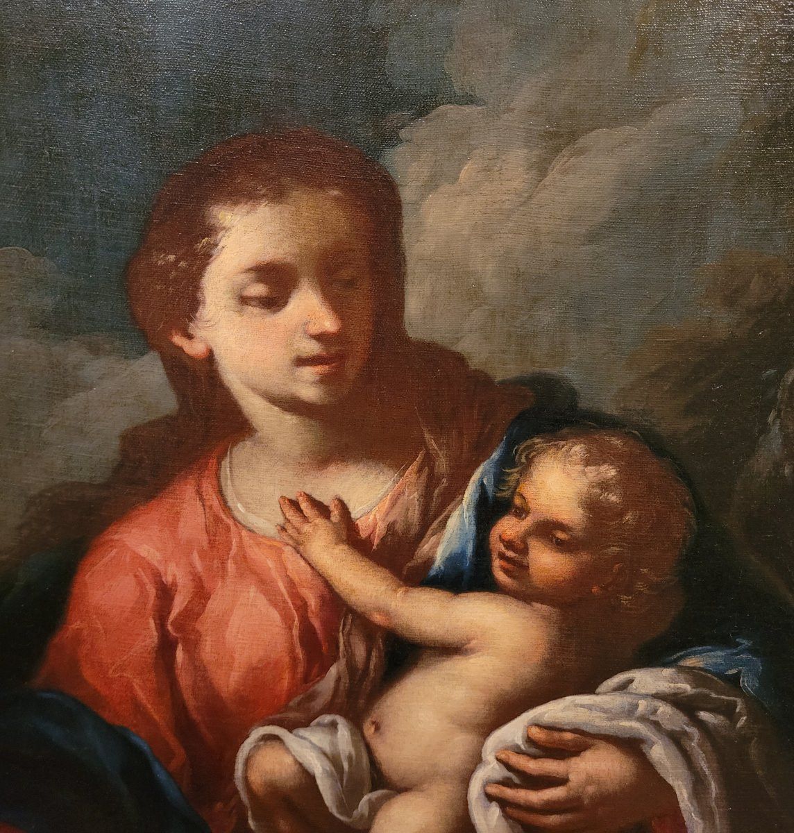 “Madonna con bambino”  Scuola veneziana del XVIII secolo-photo-3