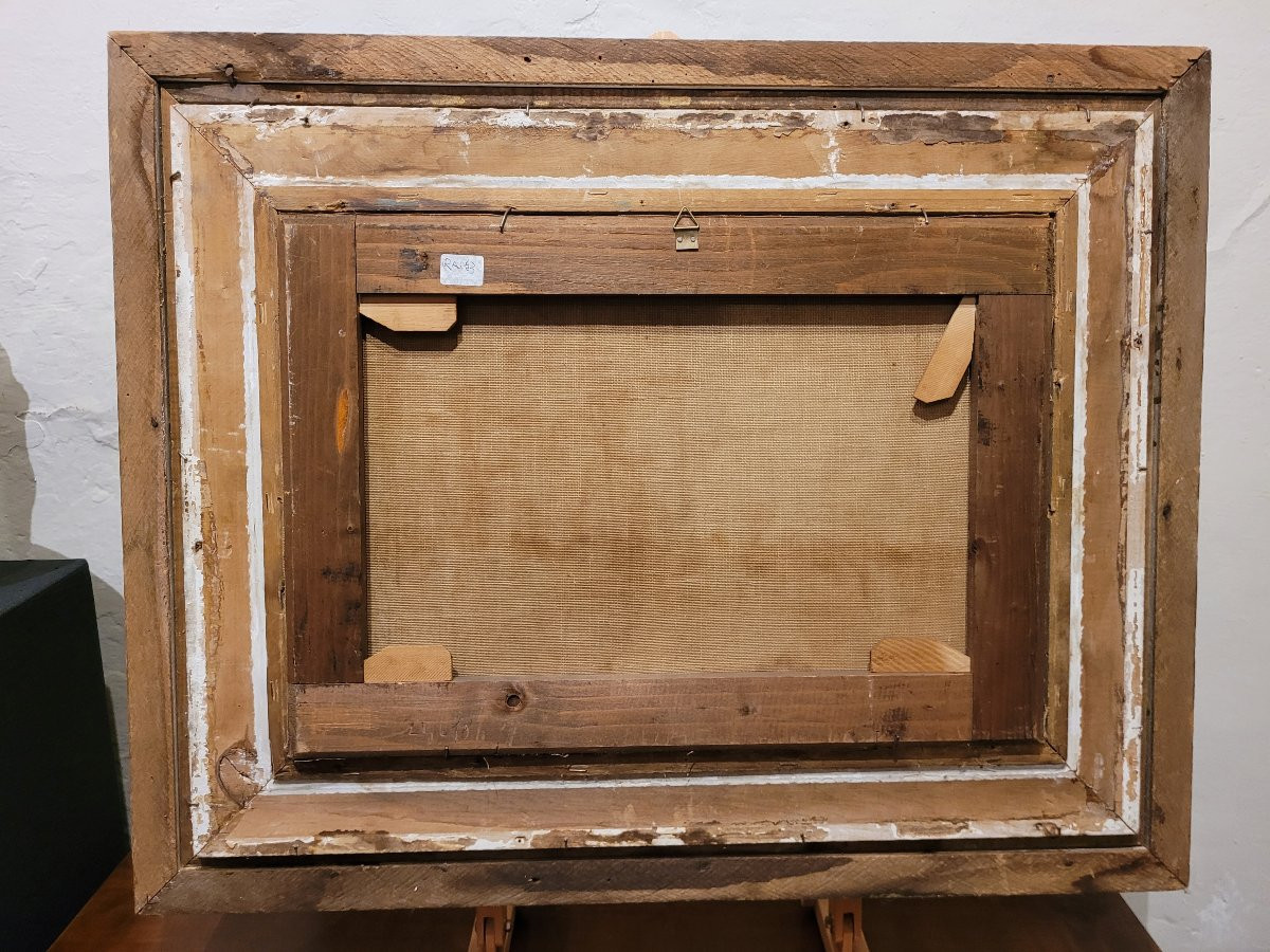 “Capriccio veneziano” Olio su tela metà del XIX secolo-photo-4